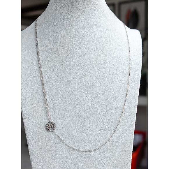 Alex and Ani Sterling Silver Adjustable Infinity Necklace OM Symbol 34" 4.4g - Picture 1 of 7